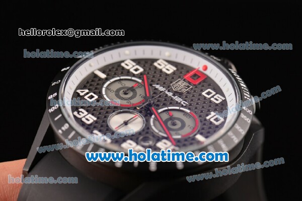 Tag Heuer Carrera MP4-12C Chrono Miyota Quartz PVD Case with Black Rubber Strap White Markers and Black Dial - Click Image to Close